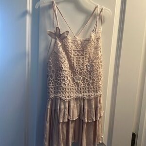 Chelsea & Violet Girls’ Lace and Pleated Top - Size L